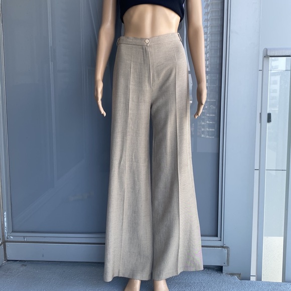 Beige Wide Leg Pants - Picture 1 of 12